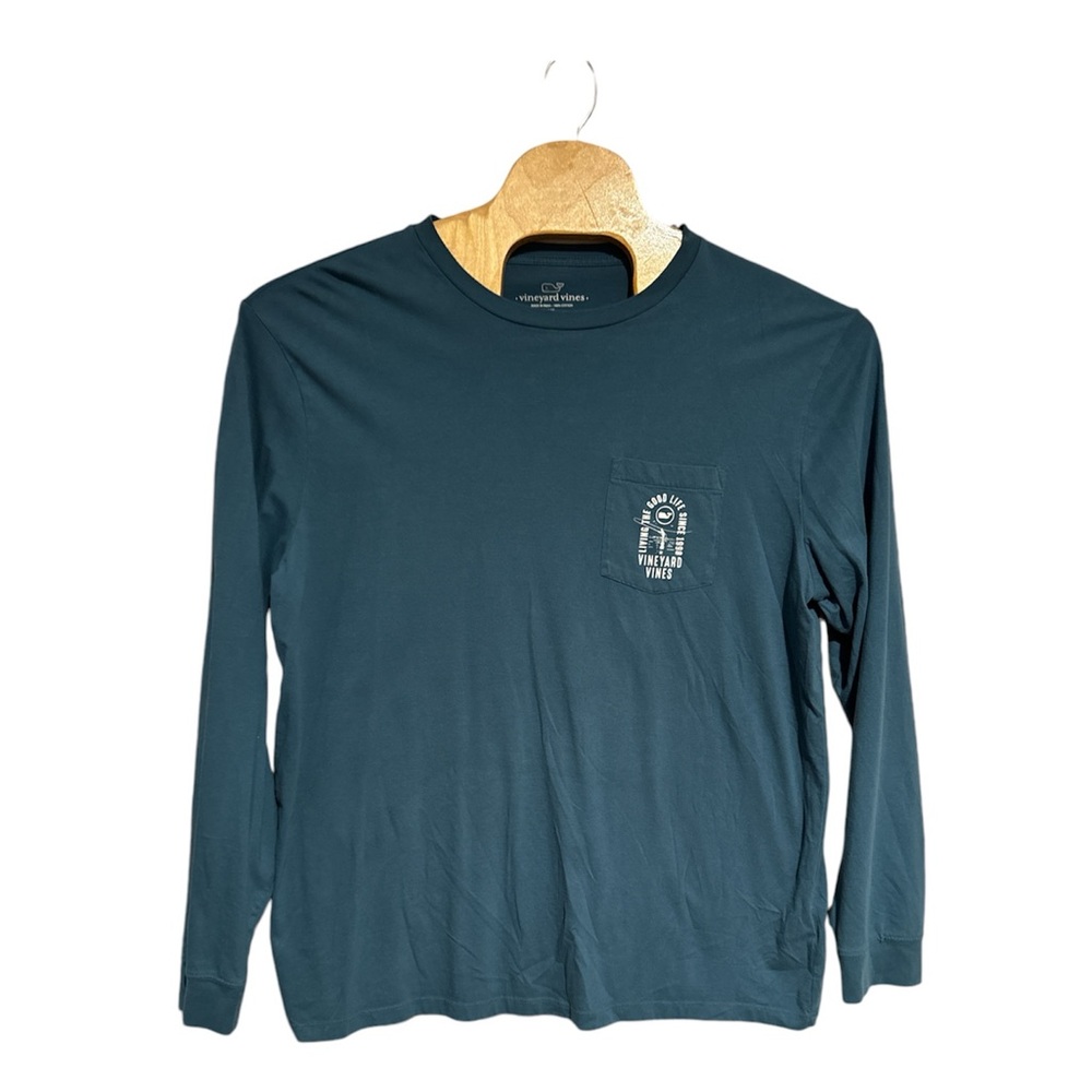 Vineyard Vines Men’s Living The Good Life Long Sleeve‎ Pocket T-shirt Size XL